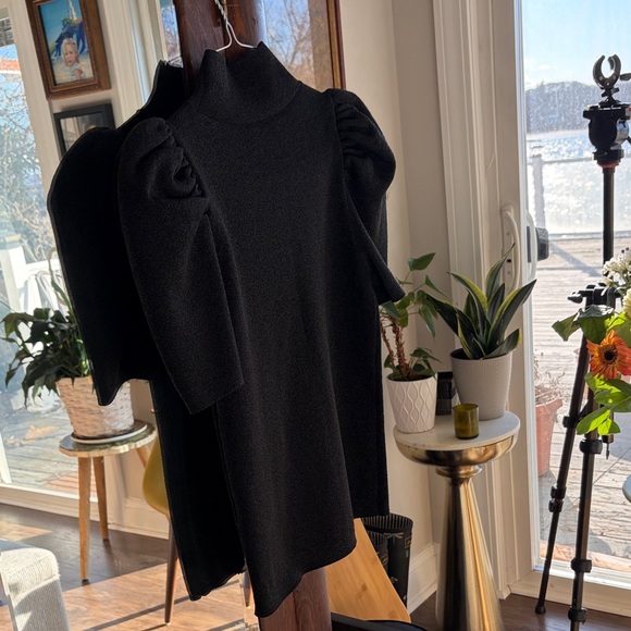 Alice + Olivia Charcoal High Neck Top